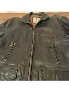 Banana Republic Leather Jacket Men’s M Military  Surplus Safari Vintage Rare